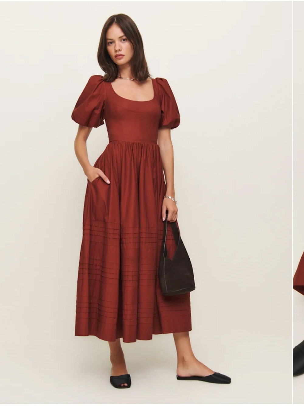 Reformation Everlyn Dress Fig Jam - Size 4